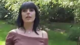 French Girl Flaunts Her Big Naturals In Public For Cash