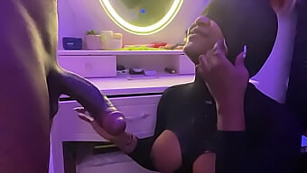 Ebony Woman'S Skillful Oral Performance