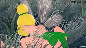 En Blond Fe Blir Slem Med Tinker Bell I Denne Cosplay Pov-Videoen