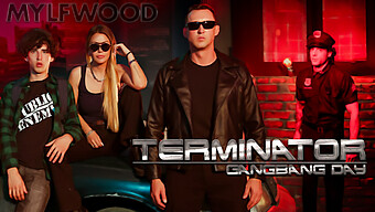 Het Foursome Med Lexi Stone I Mylfwoods Terminator-Parodi