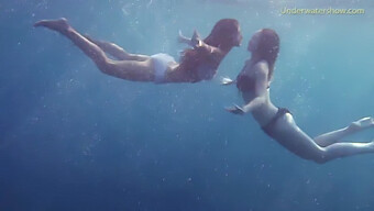 Naked Beauties Enjoying The Ocean By Themselves