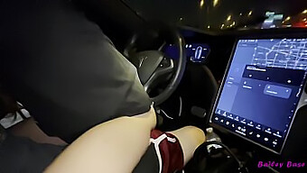 Bailey Base'S Teen Girlfriend Gets Intimate With Him In His Tesla