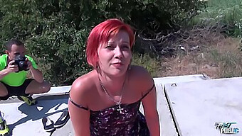 Skinny Redhead Gives Unforgettable Outdoor Blowjob And Swallows Cum