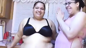 Chubby And Plus-Size Latinas Indulge In A Kitchen Fetish Session With Body Creams